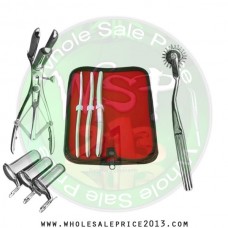  Hegar uterine dilator 3 pieces set, 7-8, 9-10, 13-14, wartenberg pinwheel,mathieu speculum, collin 3pcs
